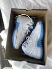 Air Jordan 12 Retro “Melo” 2025 White&University Blue Grade School Size 4Y