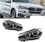 Pair Headlight Assembly Compatible For BMW X5 F15 Headlights 2014-2018 X6 F16 Styling LED Daytime Lights Dual Projector Car Accesorios Modified(For X5 F15 Set)