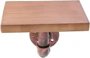 Ciieeo Vintage Wrought Iron Wall Hanging Rack Solid Wood Partition Shelf for Wall Decoration Retro Bracket with Random Board Color and Grain Stylish Storage for Home Decor