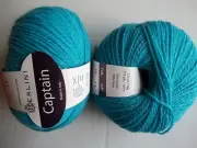 Berlini Captain wool blend yarn, Pacific (aqua), lot of 2 (175 yds each)