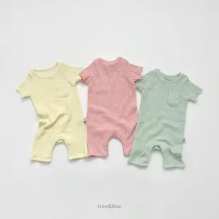 Limeblue 軟綿綿羅紋連身衣《現+預》｜寶寶包屁衣 兒童睡衣 嬰兒連身衣 嬰兒衣服 寶寶衣服 韓國童裝