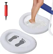 Tlswshsy 2 Pack Inflatable Pool Foot Bath Basin - Foot Soaking Bath Basin for Pool Entry Ladder, Swimming Pool Clean Feet, Home Spa Treatment
