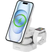 Comsol WQ231S Qi2 Magnetic Wireless Charging 3-in-1 Dock for iPhone 16-15-14-13