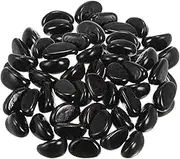 uxcell Fire Glass Beads for Fire Pits, Glass Marbles Gravel Pebbles Reflective Vase Fillers for Fish Tank Aquarium Decoration,1000g/2.2lbs, Black