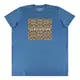 COACH白字LOGO方形C字印花設計純棉短袖T恤(女款/冰藍)