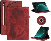 AsWant Case for Samsung Galaxy Tab S9 FE 10.9 Inch / S9 2023 11 Inch Tablet Protective Case Ultra Thin with Wallet and Stand Function Compatible with Galaxy Tab S9 FE Case (Red)