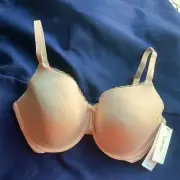 NEW Calvin Klein Women's Convertible Lightly Lined T-Shirt Bra Beige Nude 32DDD