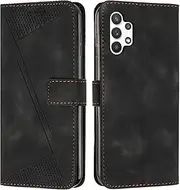 Compatible with Samsung Galaxy A13 4G Flip Kickstand Case Cover,Compatible with Samsung Galaxy A13 Lite 4G Magnetic Closure Wallet case Black