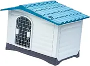Dog House Outdoor Dog Crate Sturdy Easy Assembly Outdoor Use Fence Waterproof Dog Cage Pet Kennel for Small to Medium Pets, Blue