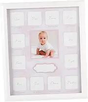 INOOMP 1 Months Photo Frame Growth Record Display for Unique Desktop Milestone Holder for First Year Memories Safe and Durable Artificial Board