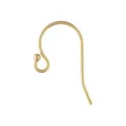 Gold Filled Bead End Earwire, 21 Gauge, Thick14kt Gold Filled, French Wire GF119