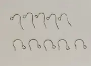 Stainless Steel Ear Wires 13 Pairs Of Shepards Hook, 8 Pairs Of Circle Ear Wires