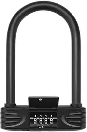 KENRONE Bike Lock,Heavy Duty U Lock, 4 Digit Combination Password Bicycle Lock with U-Lock Shackle, Waterproof Bike U Lock for Home, School, Travel
