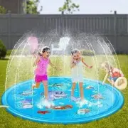 Kids Sprinkler Water Mat Splash Play Pad Inflatable Spray Pool Toy