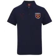 West Ham United FC West Ham United Mens Polo Shirt Crest OFFICIAL Football Gift Navy Medium