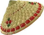 [LIFKOME] Chinese Style Bamboo Woven Hat for Pineapple Design Sun Protection for Outdoor Activities Vintage Decorative Stage Performance Accessory Comfortable and Durable