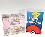 Pokemon Booster Box Protective Case (5 Pack) - Clear Plastic Display Box for Booster Box, Convenient, Stackable Storage Solution for Collectors Gifts Pokemon Cards Protector