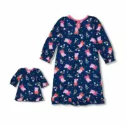 Peppa Pig Nightgown and Matching Gown for 18" Doll NEW FAST FREE SHIPPING