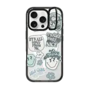 iPhone 16 Pro Impact Ring Stand Case MagSafe Compatible Live Happy Neutral Collage