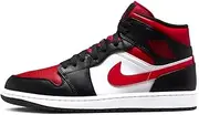 Jordan 1 Mid Men's Black/Fire Red-White 554724-079 Size 12.5
