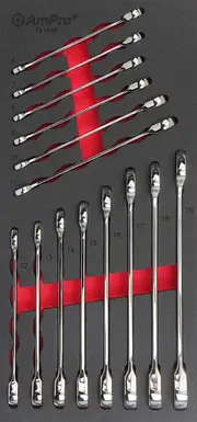 Ampro Geared Metric Combination Wrench 14 Piece TS51498