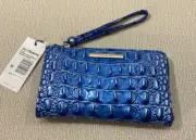 Brahmin Corie Wristlet Wallet/Coin Purse - Vista BlueMelborn Leather NWT