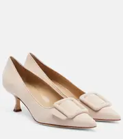 [Manolo Blahnik] Manolo Blahnik Maysale 50 suede pumps AU 9 beige