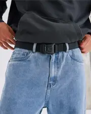 [Lucid] Lucid Men's Seatbelt Buckle Web Belt in Black One Size Black
