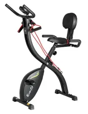 [Everfit] Folding Exercise Bike With Resistance Rope in Black