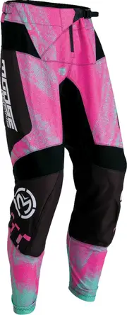 Moose Offroad Qualifier S25, textile pants , color: Black/Pink/Turquoise , size: 44