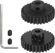 HARFINGTON Mod 1 M1 Pinion Motor Gear Set 2pcs 29T 30T Fit 5mm RC Motor Shaft M1 Pitch Gears for RC Car, with Hex Key