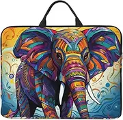 Colorful Elephant Laptop Case 14 Inch Laptop Sleeve Computer Carrying Bag Shockproof Protective Notebook Case Portable Laptop Bag Waterproof Briefcase Bag for Men Women
