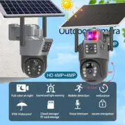 Security Camera Dual Lens 4K/6MP Solar Camera Wireless Cameras