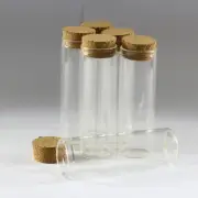 10-50 pieces Clear 35ml Vials Glass bottles Jars Cork bottle Vial 27x80mm