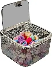 Clear Hair Accessories Storage Box | Headband Organizer | Tool Box With Lid for Bows and Hair Clips
