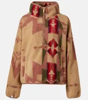 [The Upside] The Upside Harlow printed fleece half-zip sweater AU 8 multicoloured