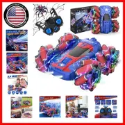 360° Rotating Spider Remote Control Car - 4WD Off-Road Stunt Toy for Ages 8-12