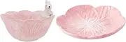 Yardenfun Fine Crafted Rabbit Bowl Children's Dinner Plate Ceramic Boys and Girls Bowl Boys and Girls Dinner Set Safe Surface
