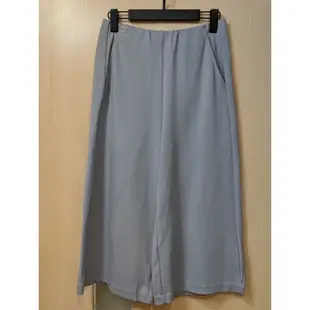 專櫃Giordano ladies簡約質感藍色高腰長褲寬褲