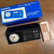 Vintage Rare CASIO TQC-510 Analog Alarm Clock with Data Calculator N.O.S.