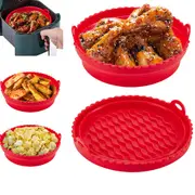 Folding Air Fryer Round Silicone Pot Basket Heat Resistant Easy Cleaning Air fryers