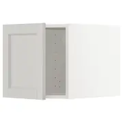 METOD top cabinet, white/Lerhyttan light grey, 40x60x40 cm