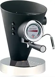 BUGATTI, Diva Evolution, Espresso Coffee and Cappuccino Machine, for Ground Coffee and Pods, Non-Stop Steam Function, 15 bar, 950 W, Capacity 0.8 Liter, Elegant Design (Black)