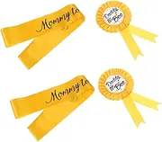 LIFKICH Bee Badge Sash for Shower Party Party Decorative Sash Breastpin 2 Sets