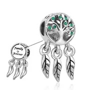 Family Tree of Life Dream Catcher Charms With Leaf Tassel Family is Forever Bead