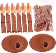 DECORNIJIA 1set Manicure Training Fake Finger Nail Art Practice Model Flexible Hand with Detachable Base for Realistic Practice Tone for Authenticity for Beginners
