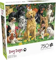 Buffalo Games - John Francis - Dog Days - Garden Dogs - 750 Piece Jigsaw Puzzle for Adults - Challenging Puzzle Perfect for Game Nights - Finished Size is 24.00 x 18.00