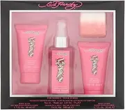 Women's Perfume Gift Set by Ed Hardy, 4 Pieces Include Fragrance Mist, Body Lotion, Body Wash, and Fragrant Bath Fizz