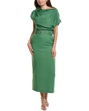 BGL Linen-Blend Maxi Dress