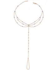 Amorium 18K Rose Gold Vermeil CZ Mimosa Ankle Bracelet